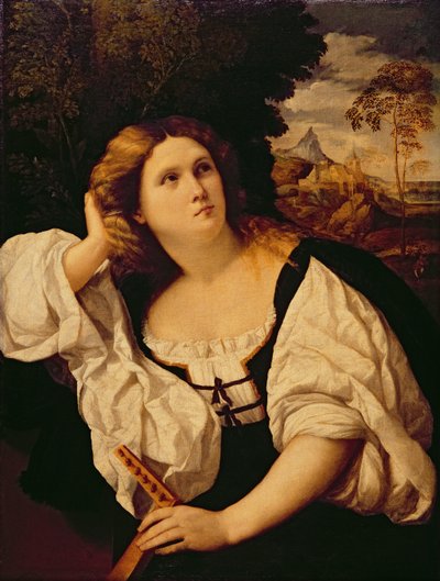 Lady with a Lute by Jacopo Palma